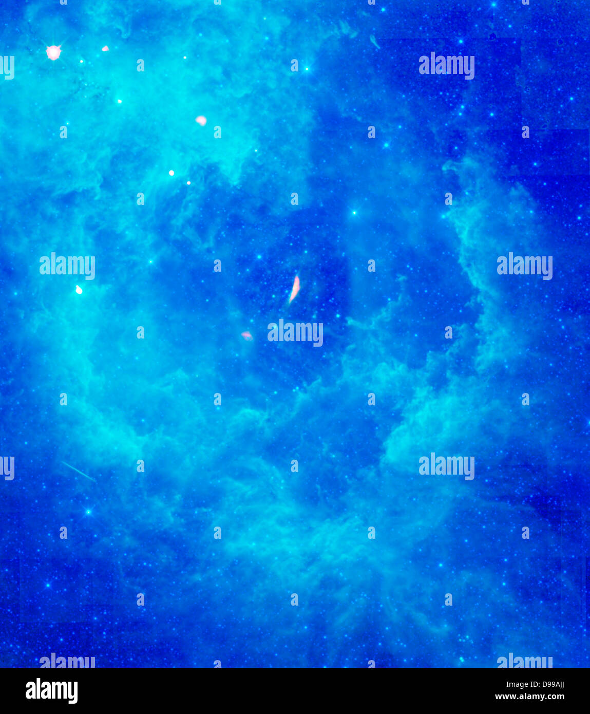 Die NASA-Weise zeigt die Rosette Nebel im Sternbild Camelopardalis, oder das Einhorn. Dieser Nebel, auch bekannt als NGC2237, ist ein riesiger Sterne bilden Wolke aus Staub und Gas in unserer Milchstraße. Schätzungen der Abstand des Nebels variieren von 4.500 bis 5.000 Lichtjahre entfernt. Stockfoto