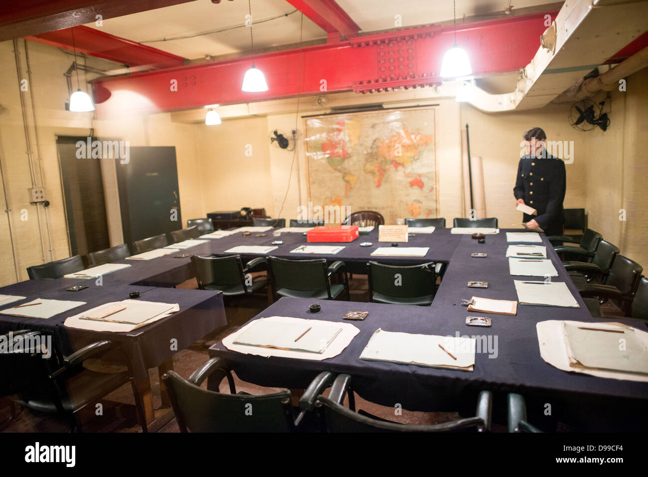 London Uk Kabinett Krieg Zimmer Im Churchill War