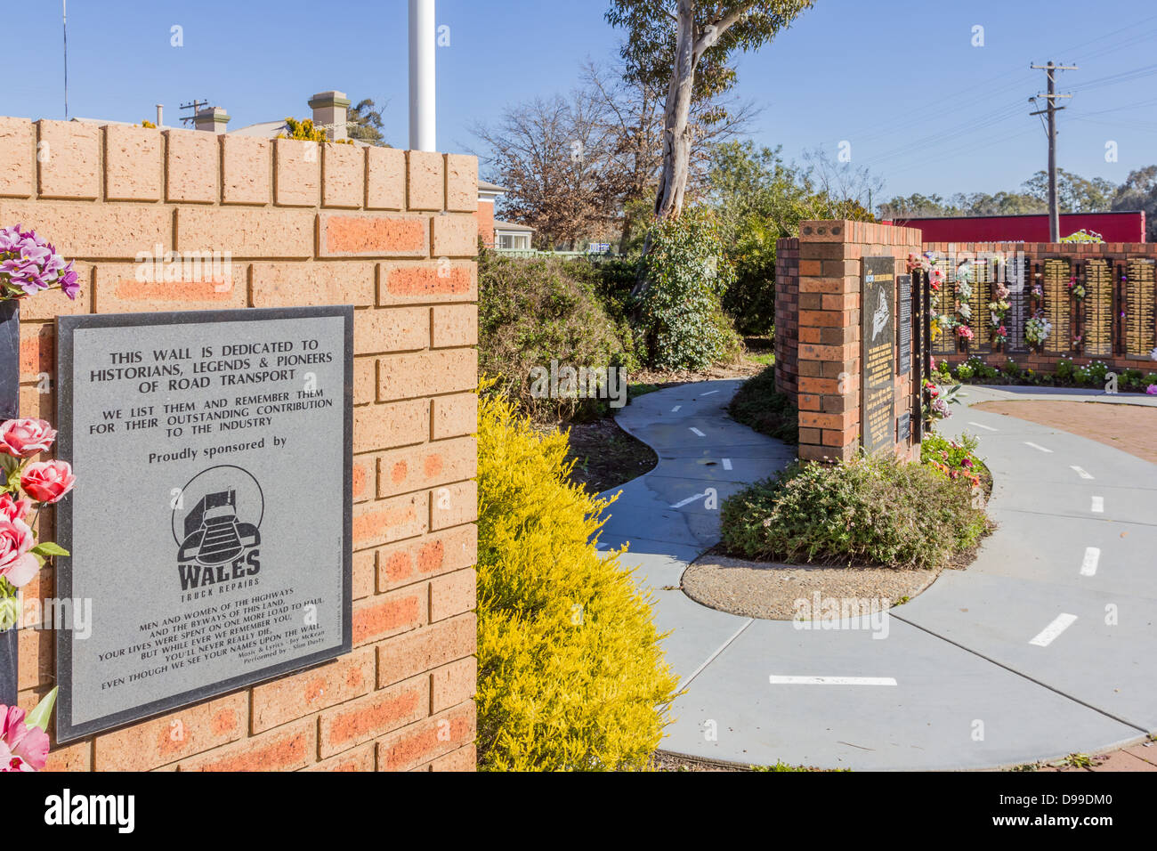 LKW Fahrer-Denkmal, Tarcutta, New South Wales Australien Stockfoto