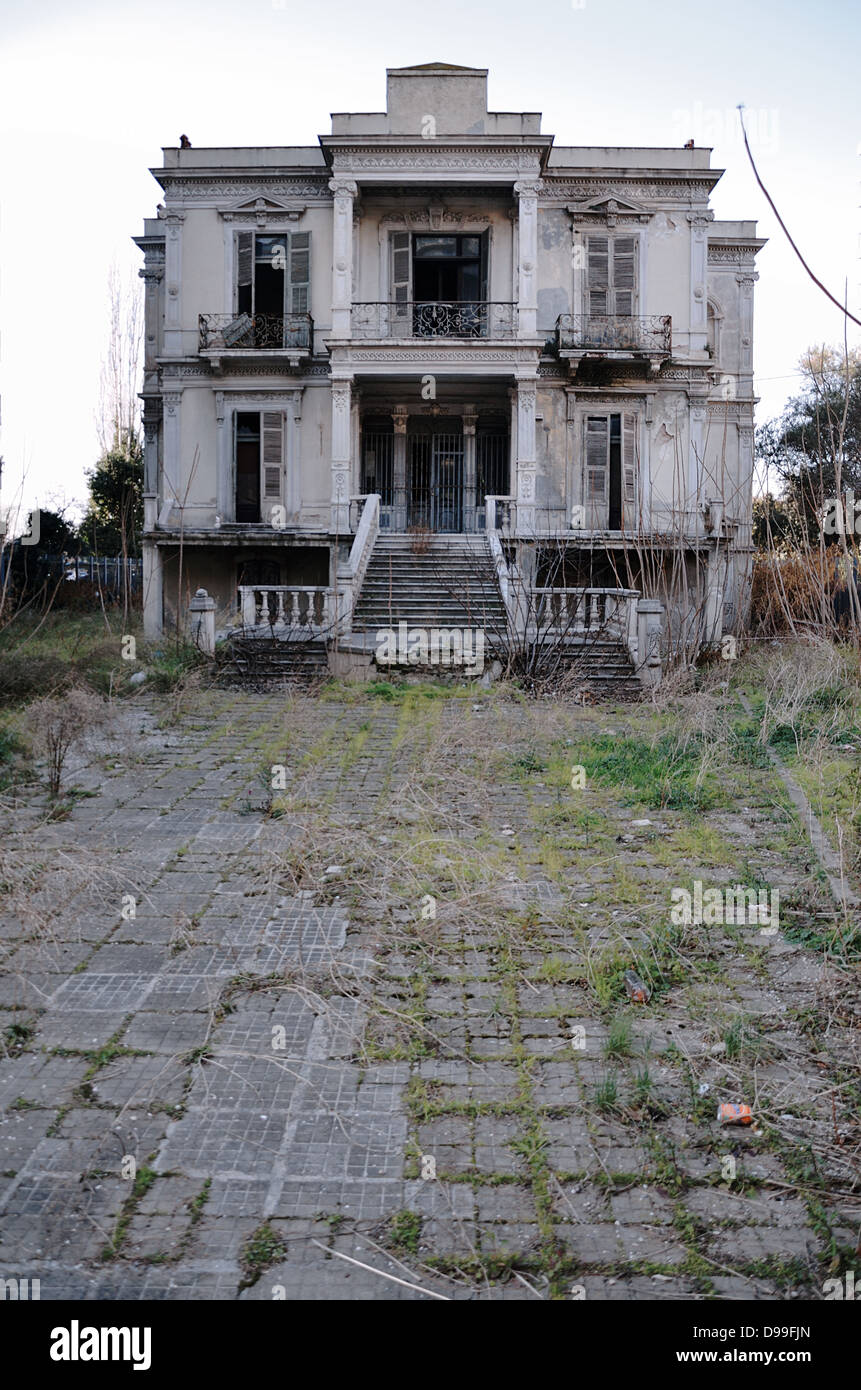 Ein altes Haus in Thessaloniki. Makedonien, Griechenland Stockfoto