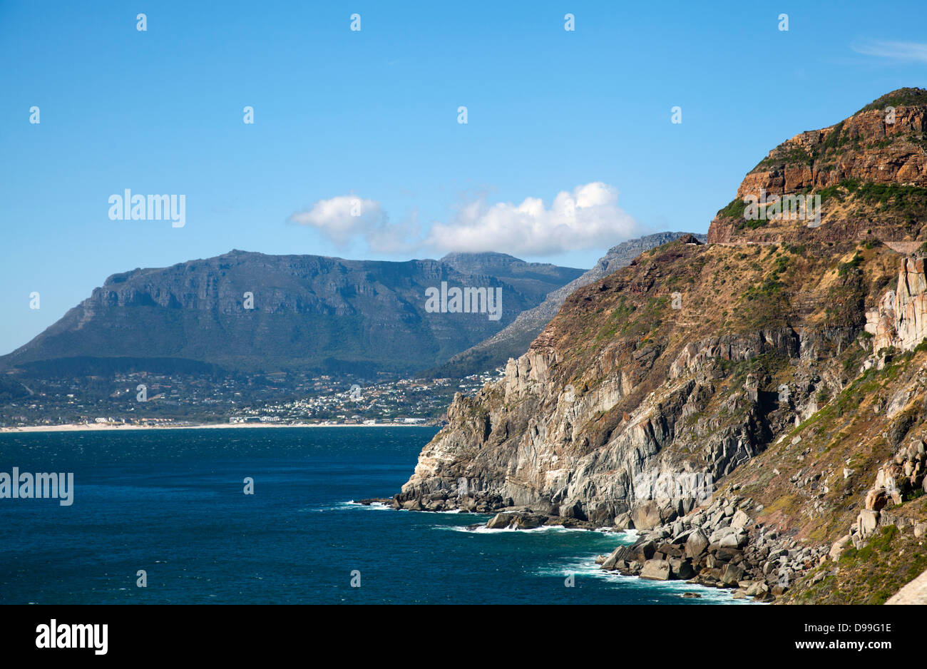 Küste entlang Chapmans Peak Drive in Kap-Halbinsel, Kapstadt - Südafrika Stockfoto
