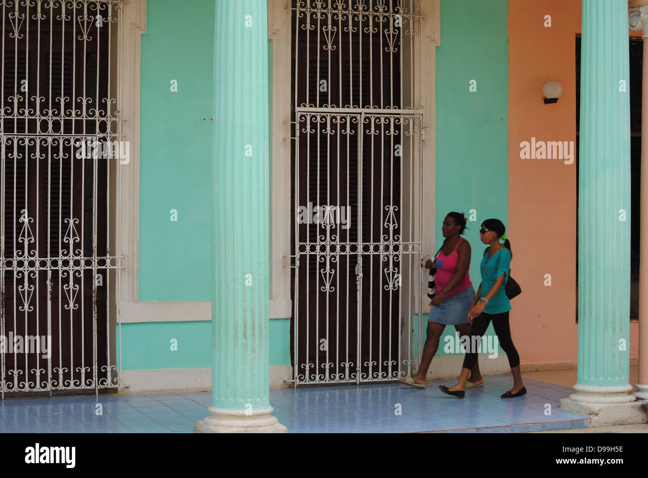 Kubaner in der Tür Stockfoto