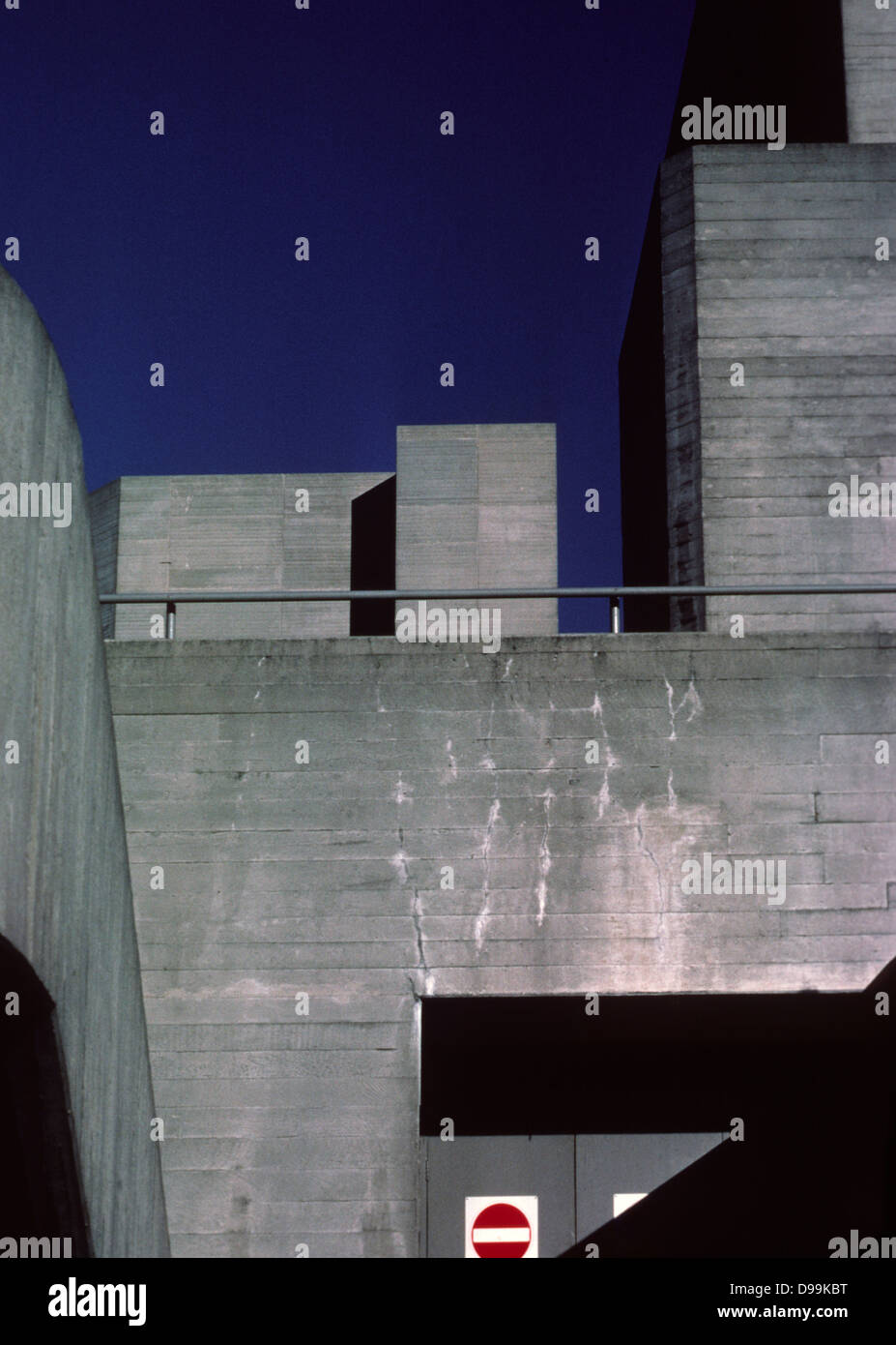 Detail der Betonarchitektur der Southbank Centre an der Themse, London, 1981 Stockfoto