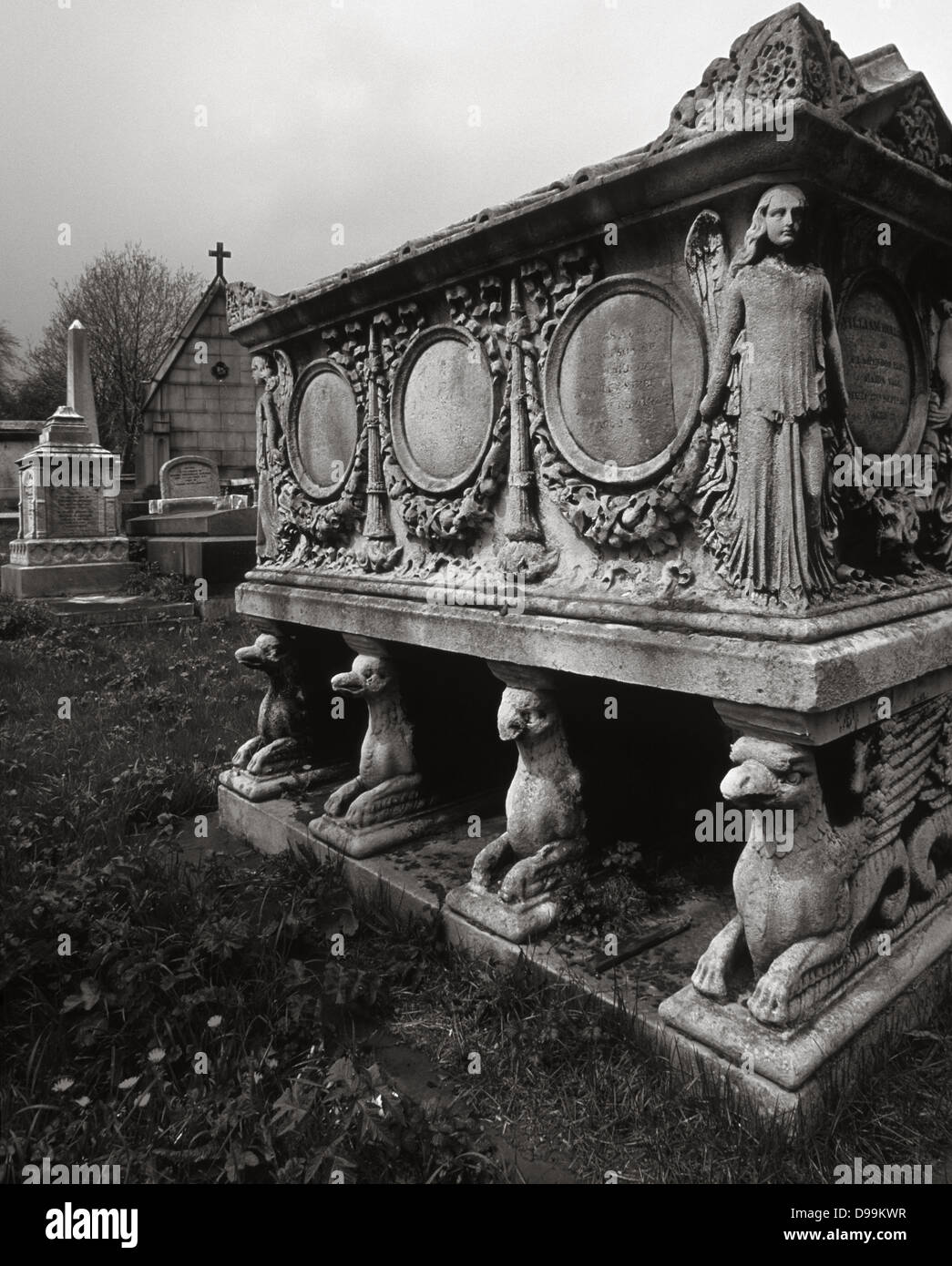 Kensal Green Cemetery, Harrow Road, Royal Borough of Kensington und Chelsea, London Stockfoto