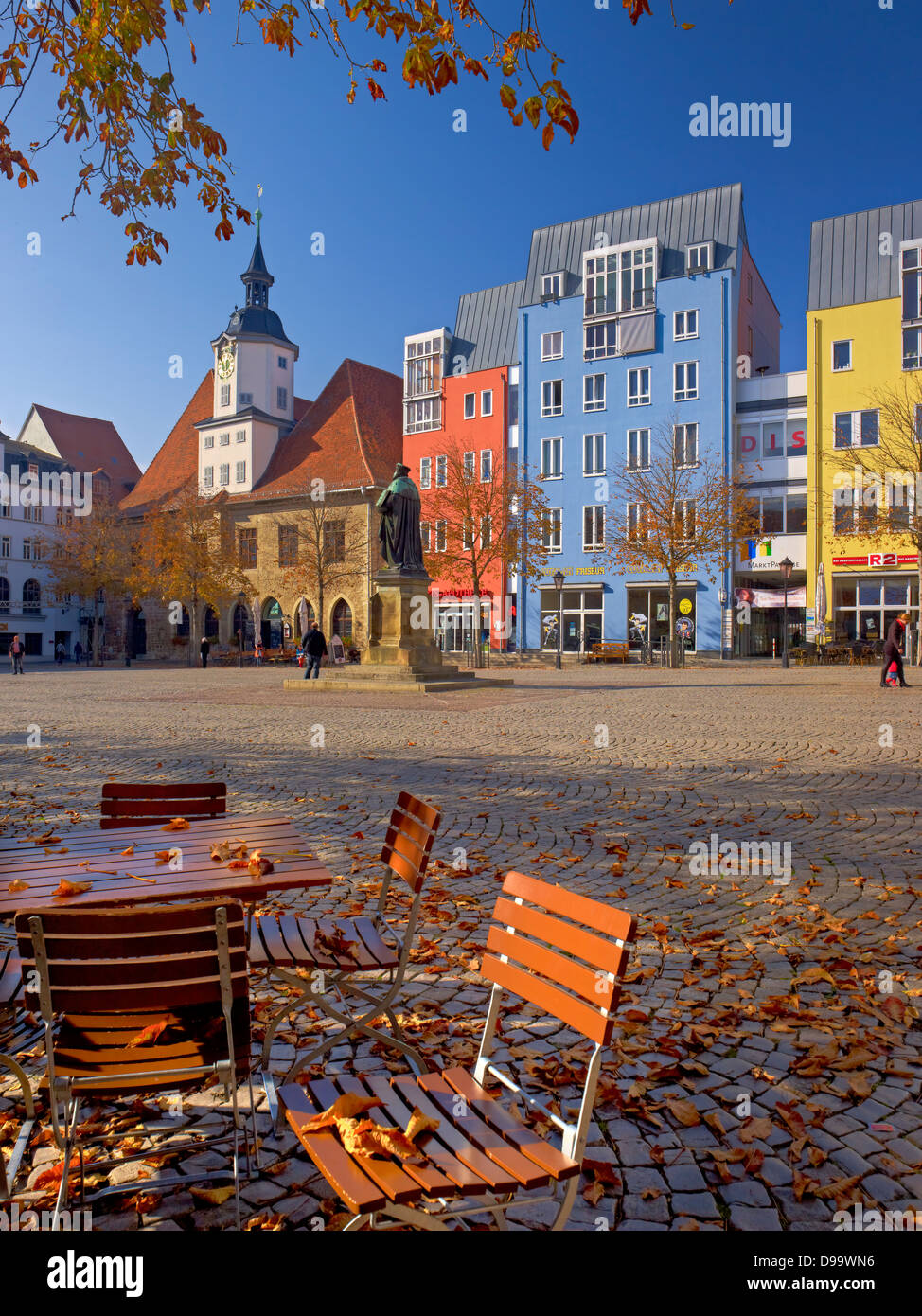 Marktplatz mit dem Rathaus in Jena, Thüringen, Deutschland Stockfoto