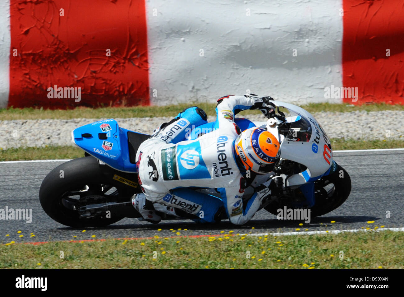 Montmelò, Catalunya 15. Juni 2013. Moto 2 Fahrer Esteve Rabat (Tuenti HP 40) während des Qualifyings Credit: Gaetano Piazzolla/Alamy Live News Stockfoto