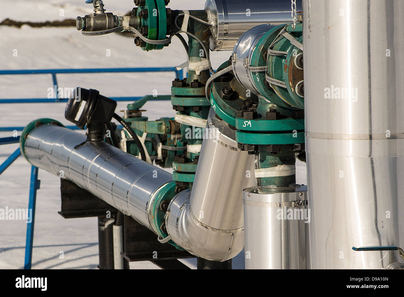 Erdölindustrie, Prozesse, Exploration, Gewinnung, Veredelung, transportieren, Pipeline, Erdölprodukte, Treibstoff, Öl, gasolin Stockfoto