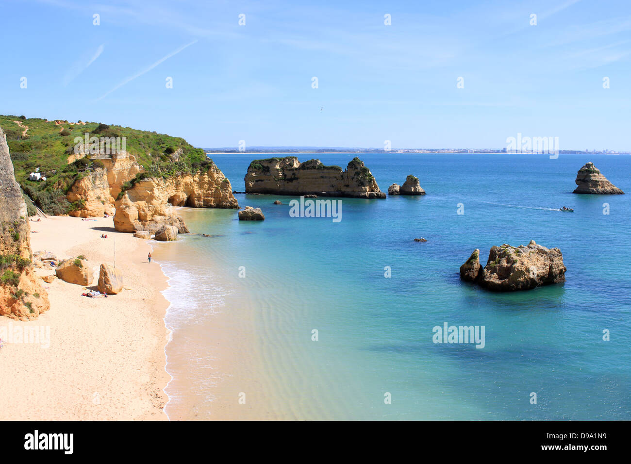 Dona Ana Strand in Lagos, Algarve, Portugal Stockfoto