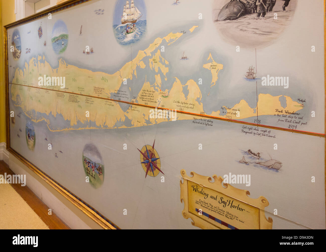 Sag Harbor Whaling Museum auf Long Island Stockfoto