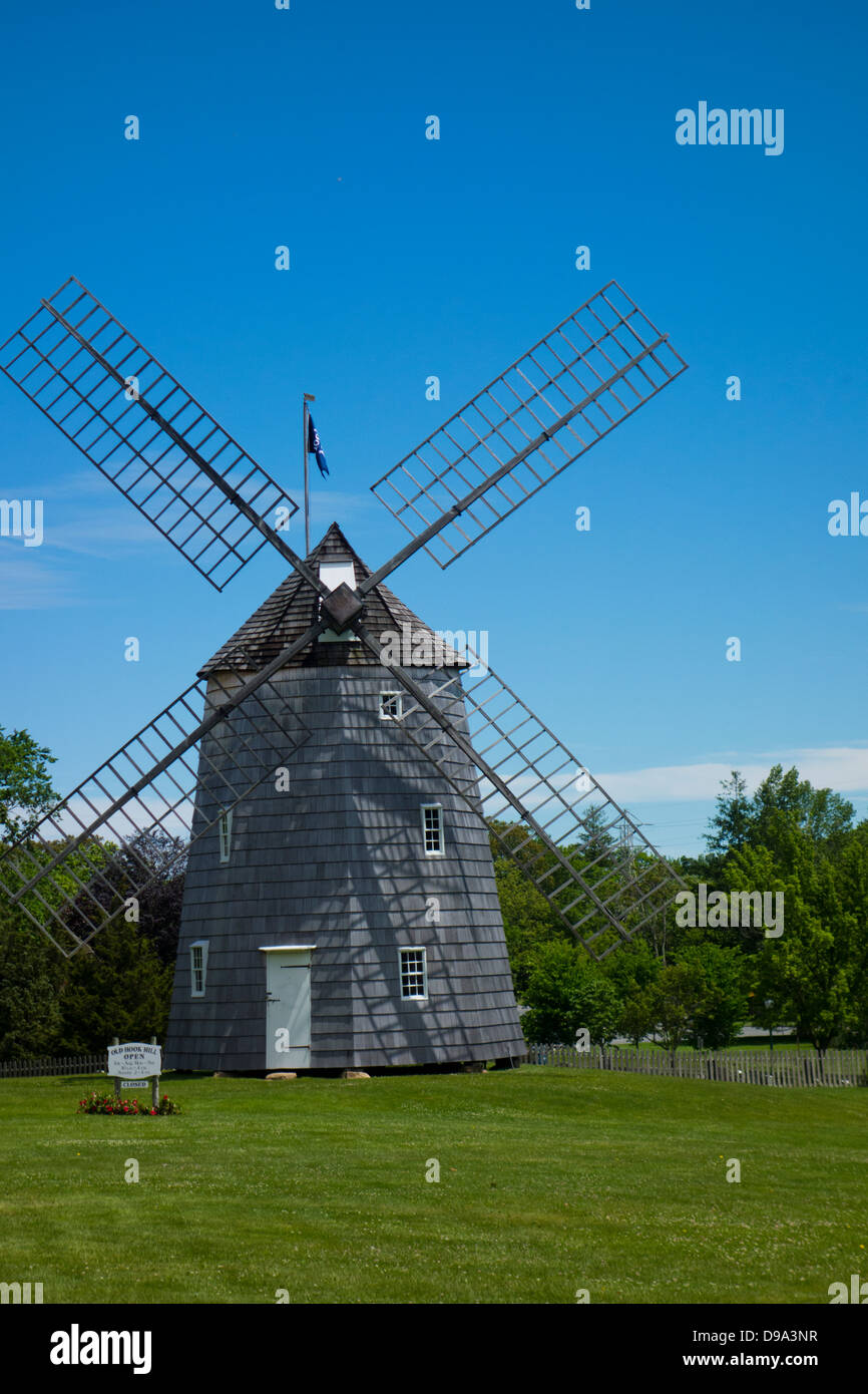 Haken-Windmühle auf Long Island Stockfoto