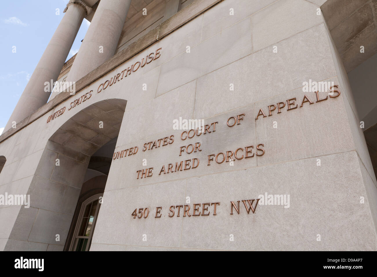 US Court of Appeals for The Armed Forces Gebäude - Washington, DC USA Stockfoto