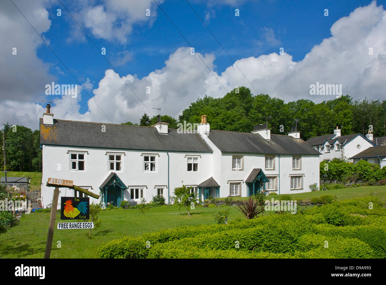 Stilisierten Häuser Holker Estate, South Lakeland, Cumbria, England UK Stockfoto