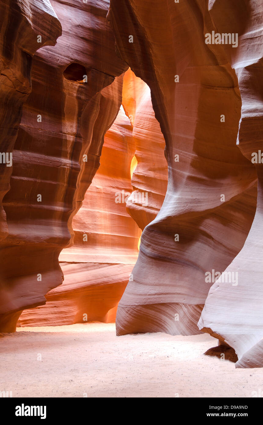 Farben und Felsen im Antelope Canyon in Utah Stockfoto