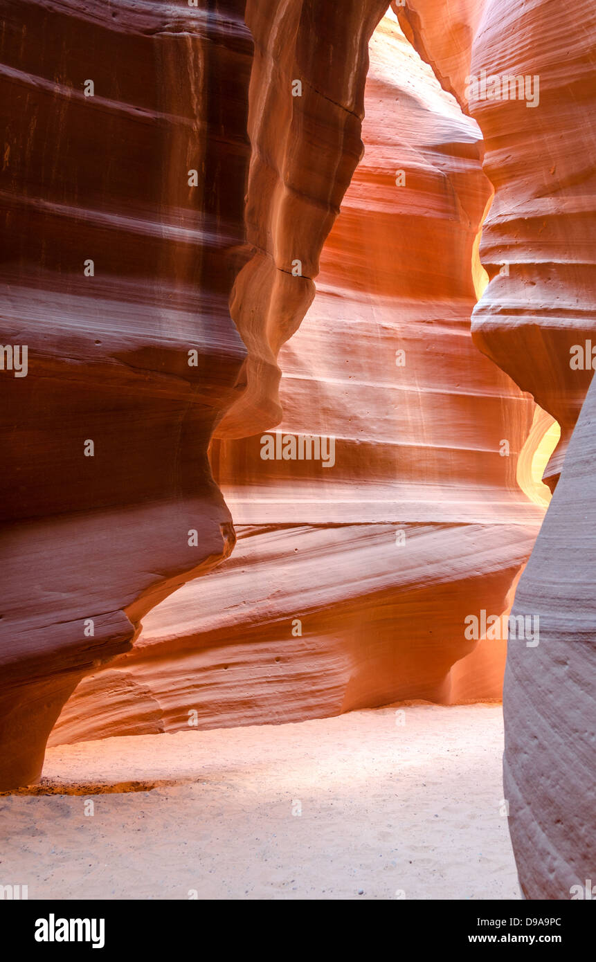Farben und Felsen im Antelope Canyon in Utah Stockfoto