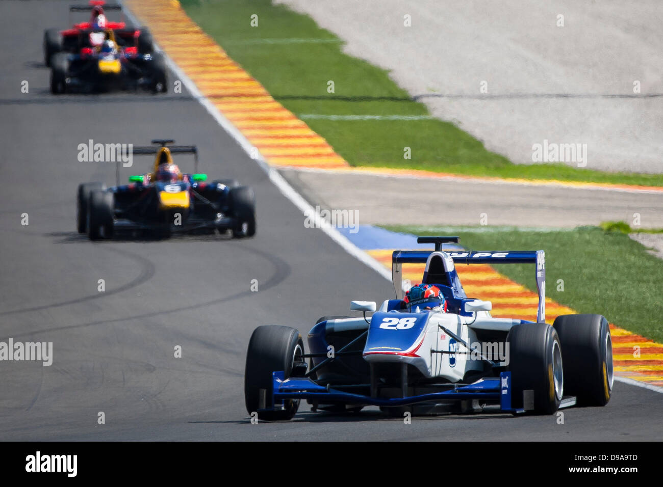 Renntag für Runde 2 der Baureihe 2013 GP3. 16. Juni 2013. Circuit Ricardo Tormo. Valencia, Spanien. #28 Kevin Korjus (EST) - Koiranen GP Kredit: Action Plus Sport/Alamy Live News Stockfoto