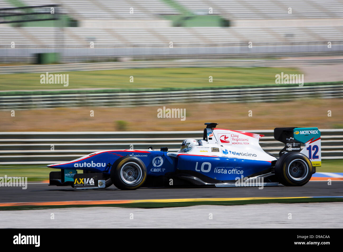 Renntag für Runde 2 der Baureihe 2013 GP3. 16. Juni 2013. Circuit Ricardo Tormo. Valencia, Spanien. #12 Alex Fontana (CHE) - Jenzer Motorsport Credit: Action Plus Sport/Alamy Live News Stockfoto