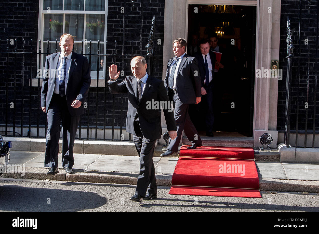 London, UK. 16. Juni 2013. Der russische Präsident Vladimir Putin verlassen 10 Downing Street nach spricht mit PM, David Cameron auf die syrische Krise Kredit: Mario Mitsis / Alamy Live News Stockfoto