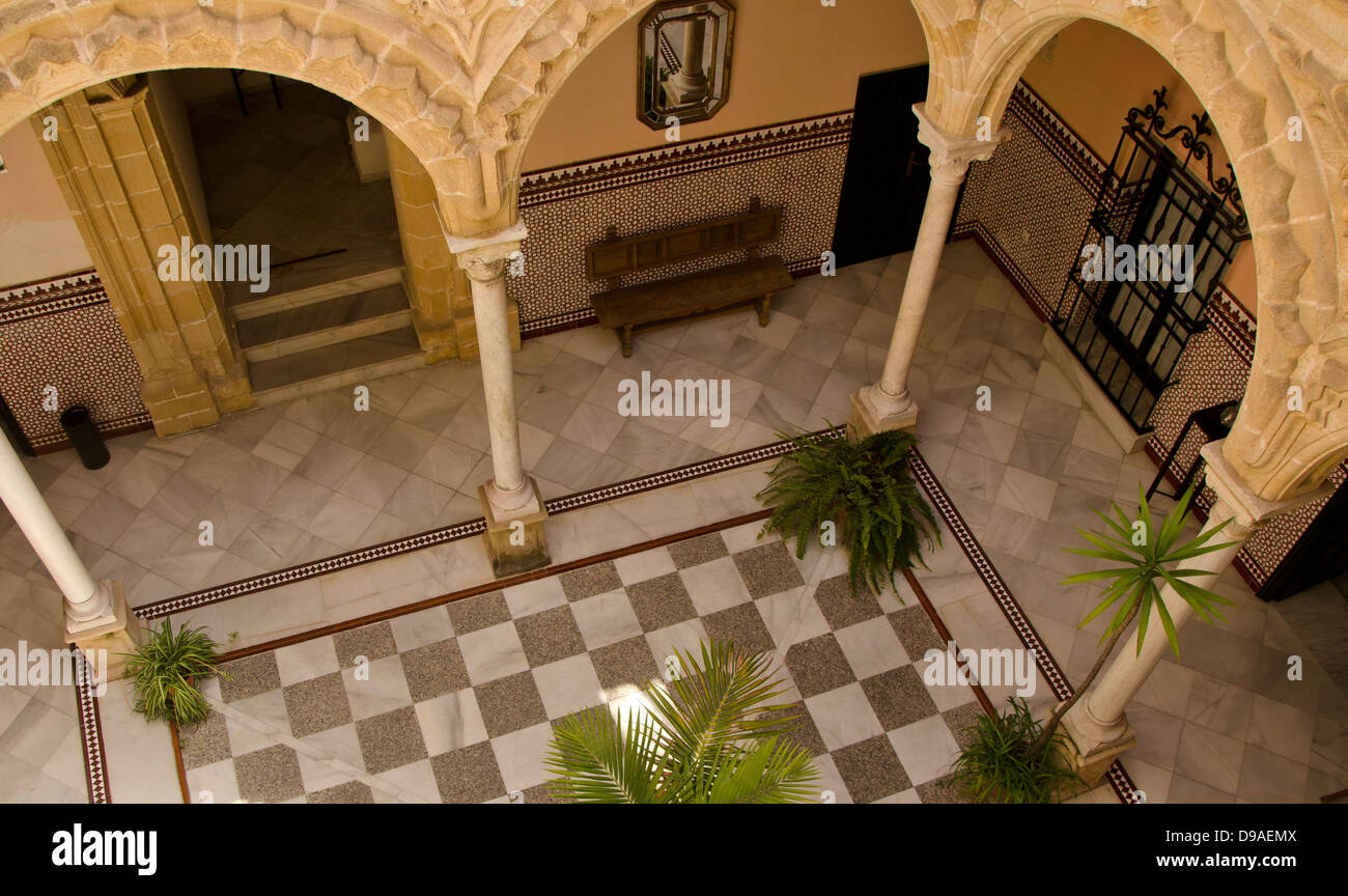 Hof Flamenco Museum Jerez De La Frontera, Andalusien, Spanien. Stockfoto