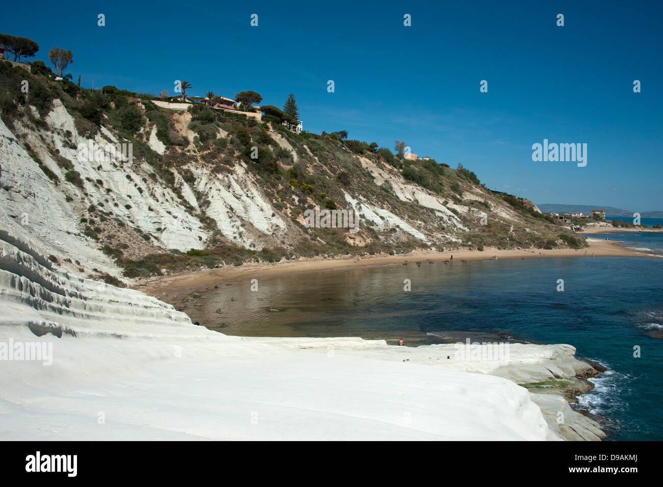 Scala dei Turchi, Realmonte, Sizilien, Italien, Scala dei Turchi, Realmonte, Sizilien, Italien, Kreidefelsen, an Treppen Stockfoto