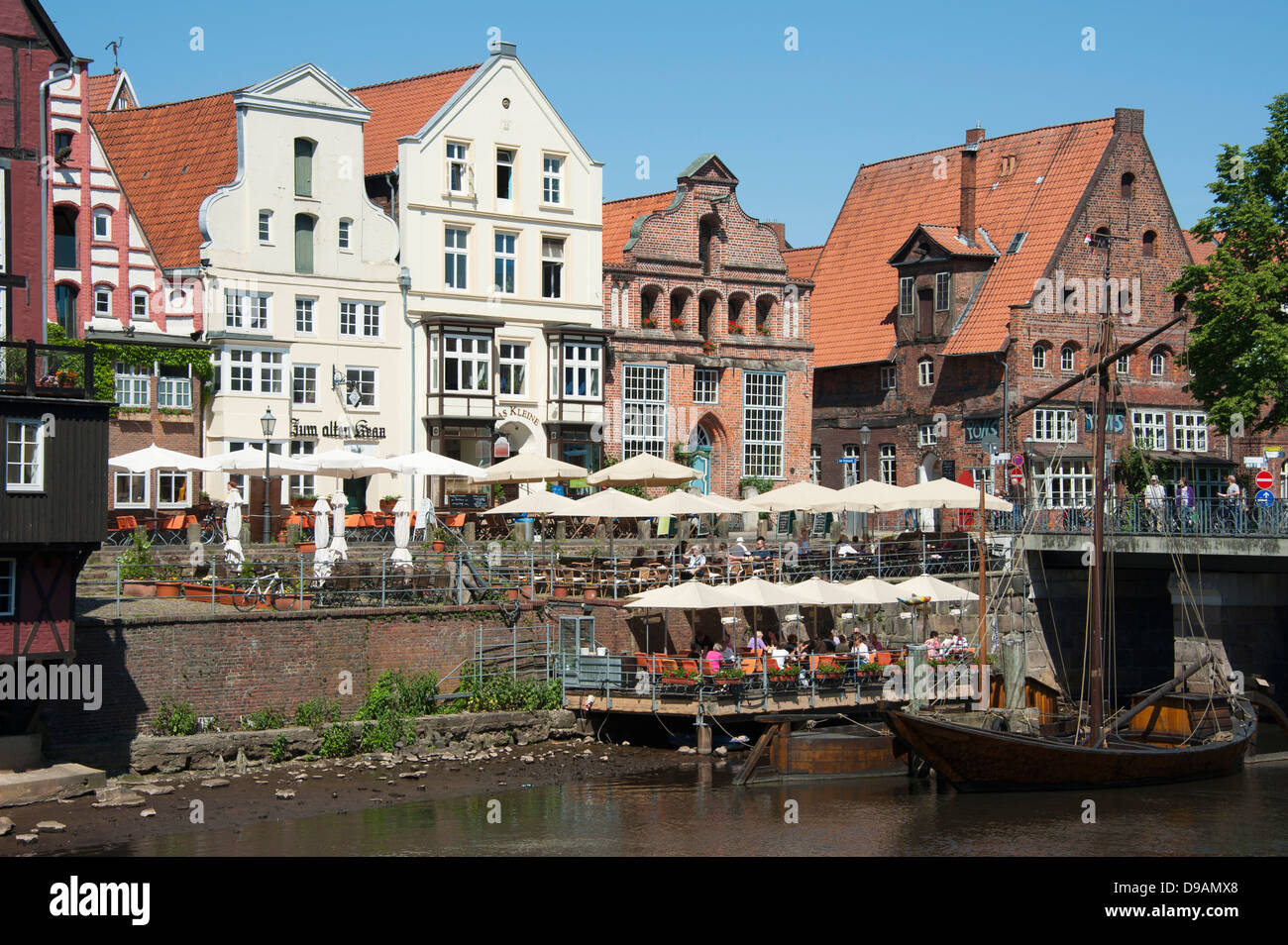 Bin weist, Lüneburg, Niedersachsen, Deutschland, Lüneburg, Boot, Salzewer, Am weist, Lüneburg, Niedersachsen, Deutschland Stockfoto