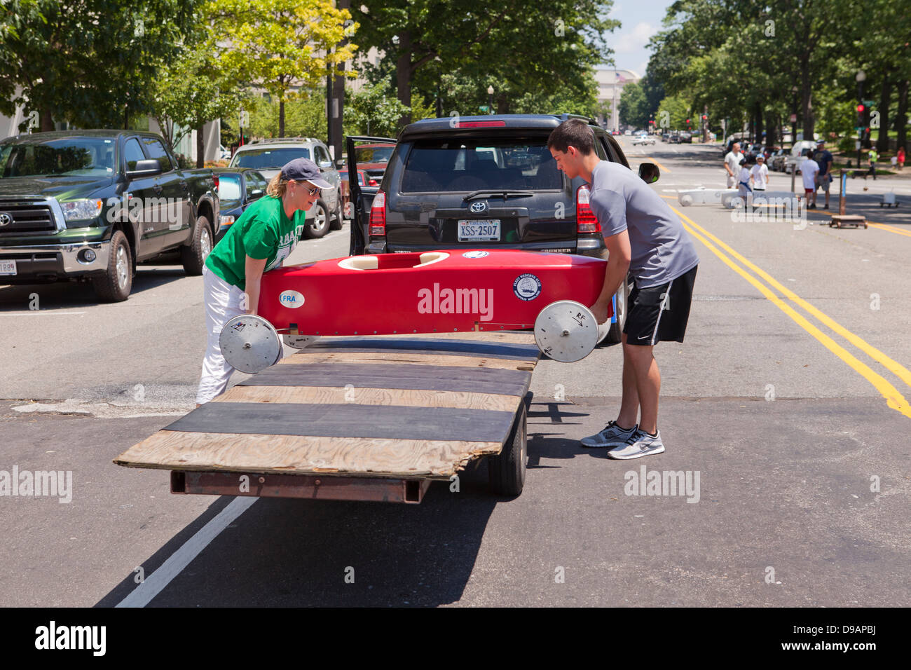 Washington DC Seifenkistenrennen Autos Stockfoto