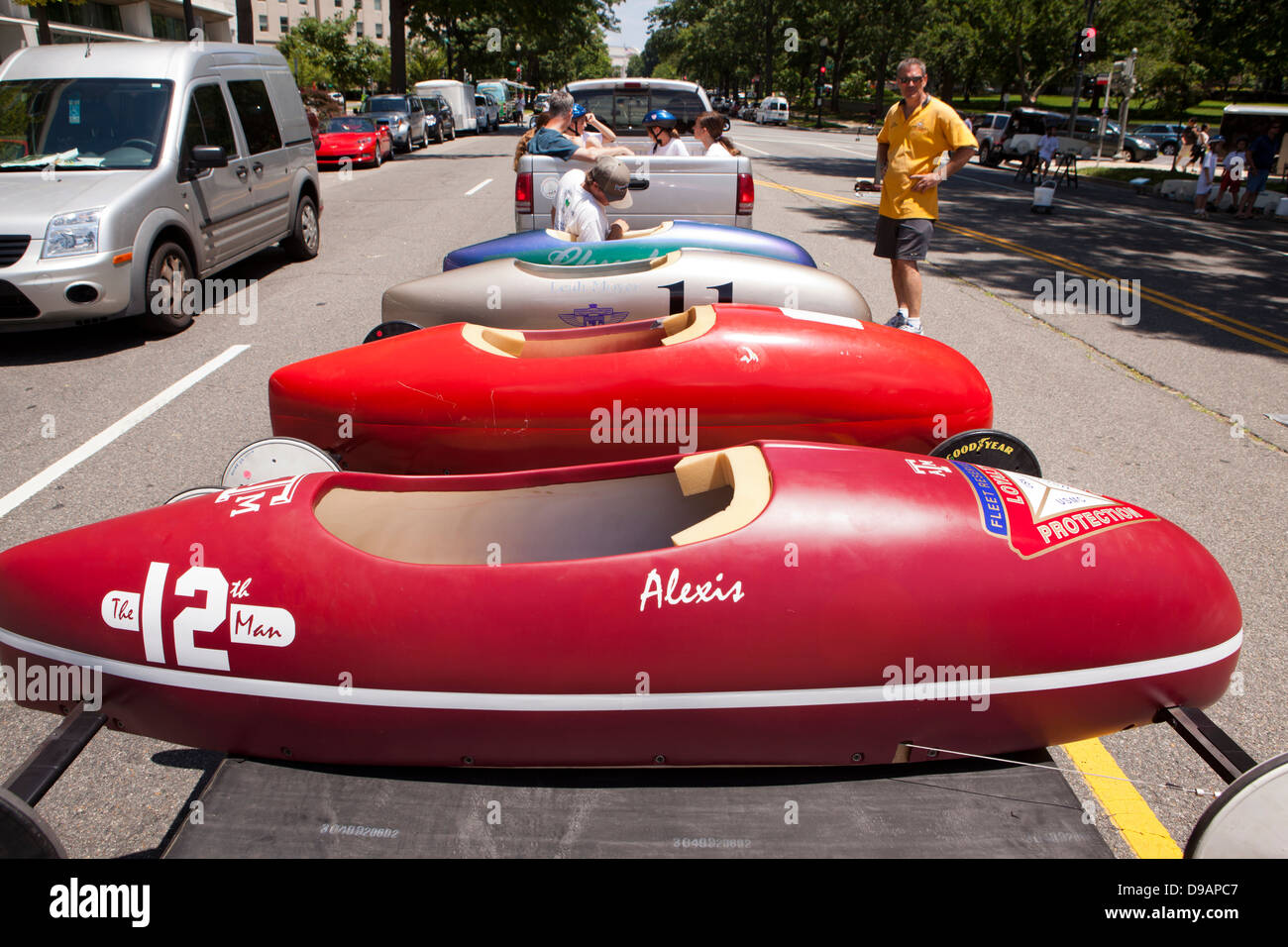 Washington DC Seifenkistenrennen Autos Stockfoto