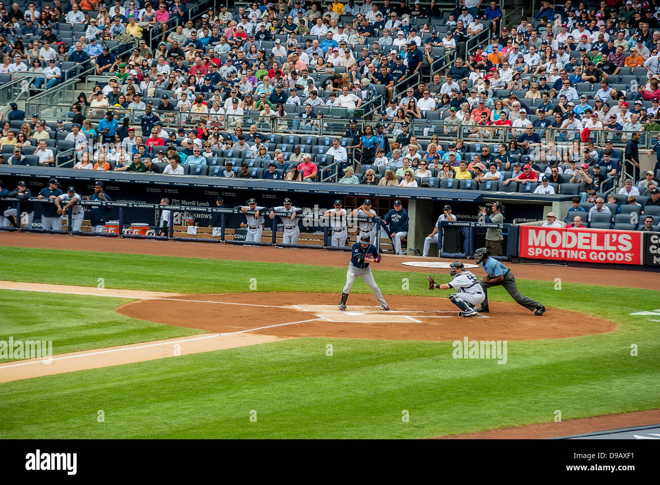 Die New York Yankees spielen an ihre Heimstätte. Stockfoto