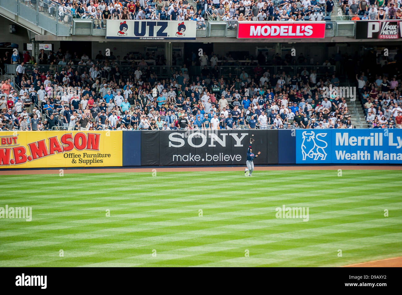 Die New York Yankees spielen an ihre Heimstätte. Stockfoto