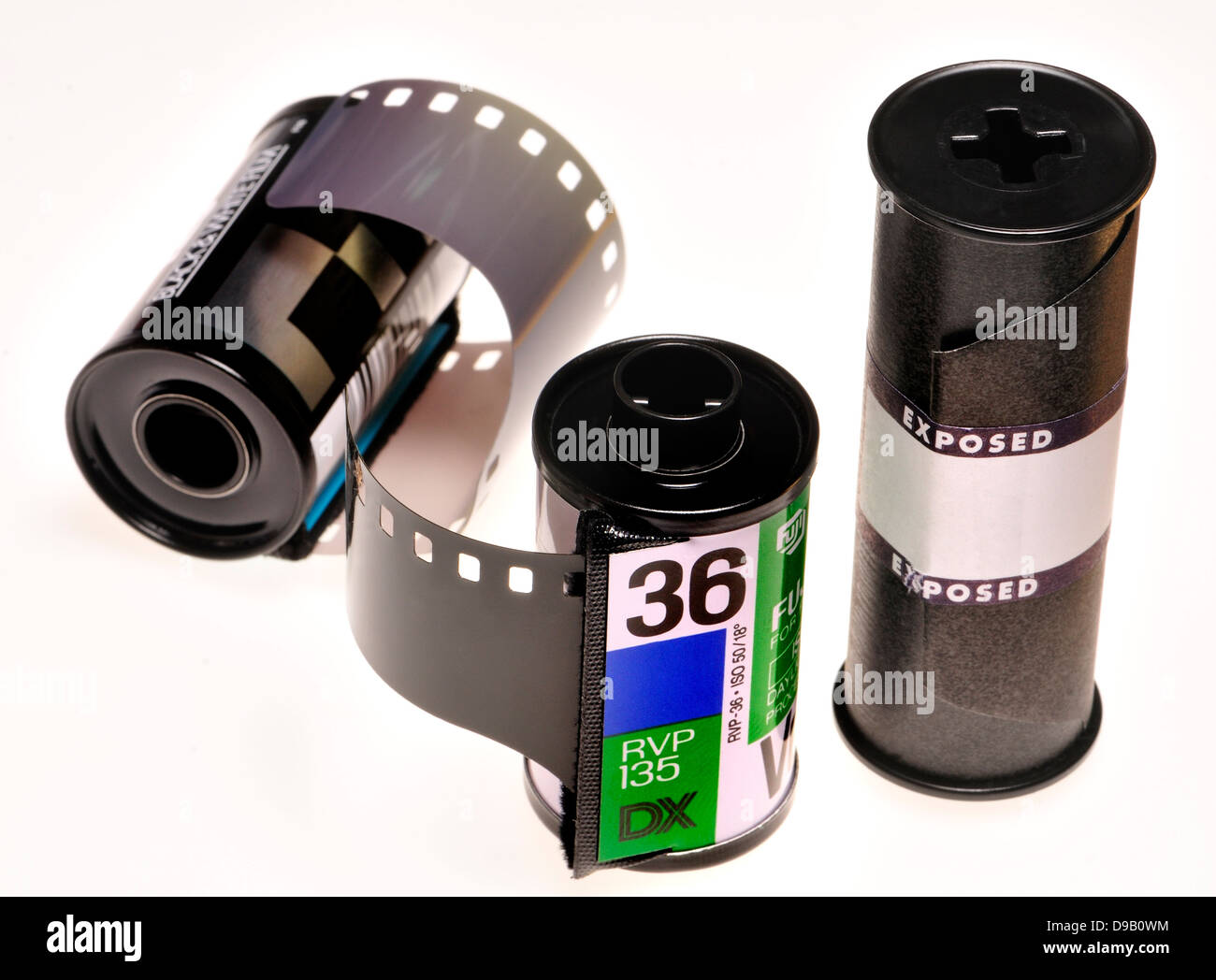 Fotografischer Film - 35mm und rollfilm Stockfoto