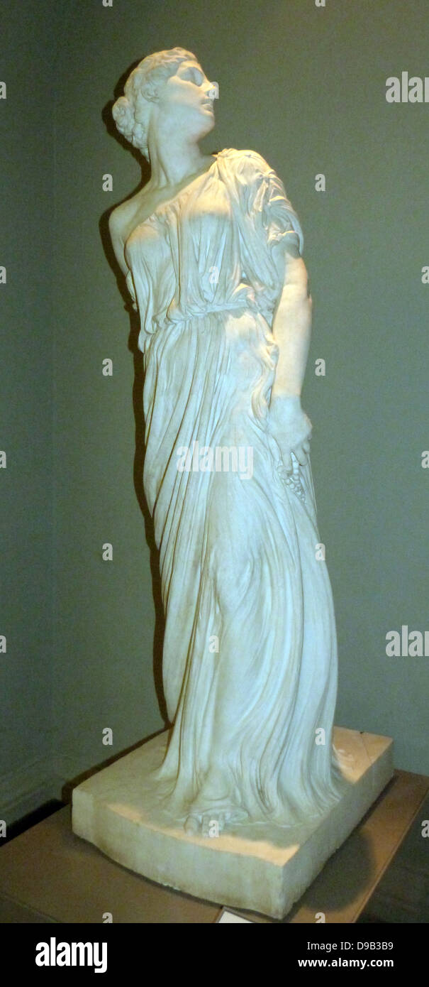Sir William 'Hamo'Thornycroft 1850-1925. "Lot's Frau 1877-8." In seinem Gegenstand und die Darstellung der klassischen Kleid, Thornycroft wurde von dem Maler und Bildhauer Frederic Leighton beeinflusst. Hier bezieht er sich auf die biblische Geschichte von Lots Frau in eine Salzsäule verwandelt, als sie zurück an die Städte Sodom und Gomorra schaute. Stockfoto