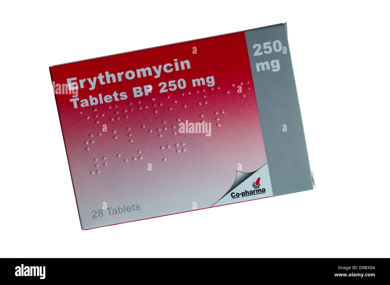 Ein Paket von Erythromycin Antibiotika-Tabletten Stockfotografie - Alamy