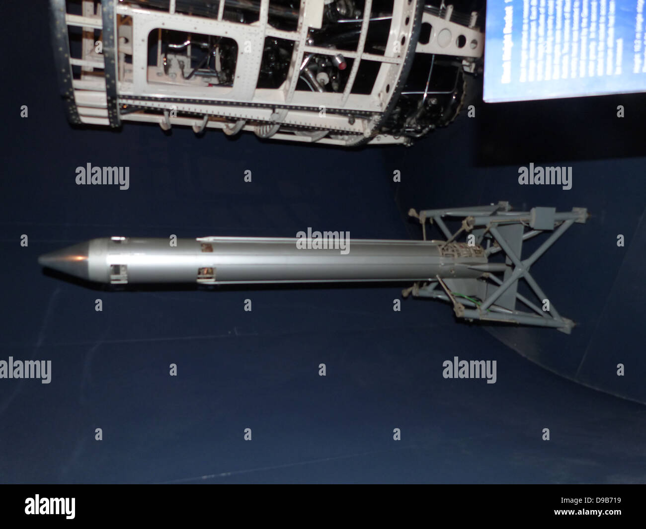 Schwarze Ritter Re-entry 1957. Die erste Schwarze Ritter Fahrzeuge wurden einstufige Raketen entwickelt Prototyp re-entry Köpfe für die vorgeschlagene Blue Streak Strategische Raketen zu testen. Stockfoto