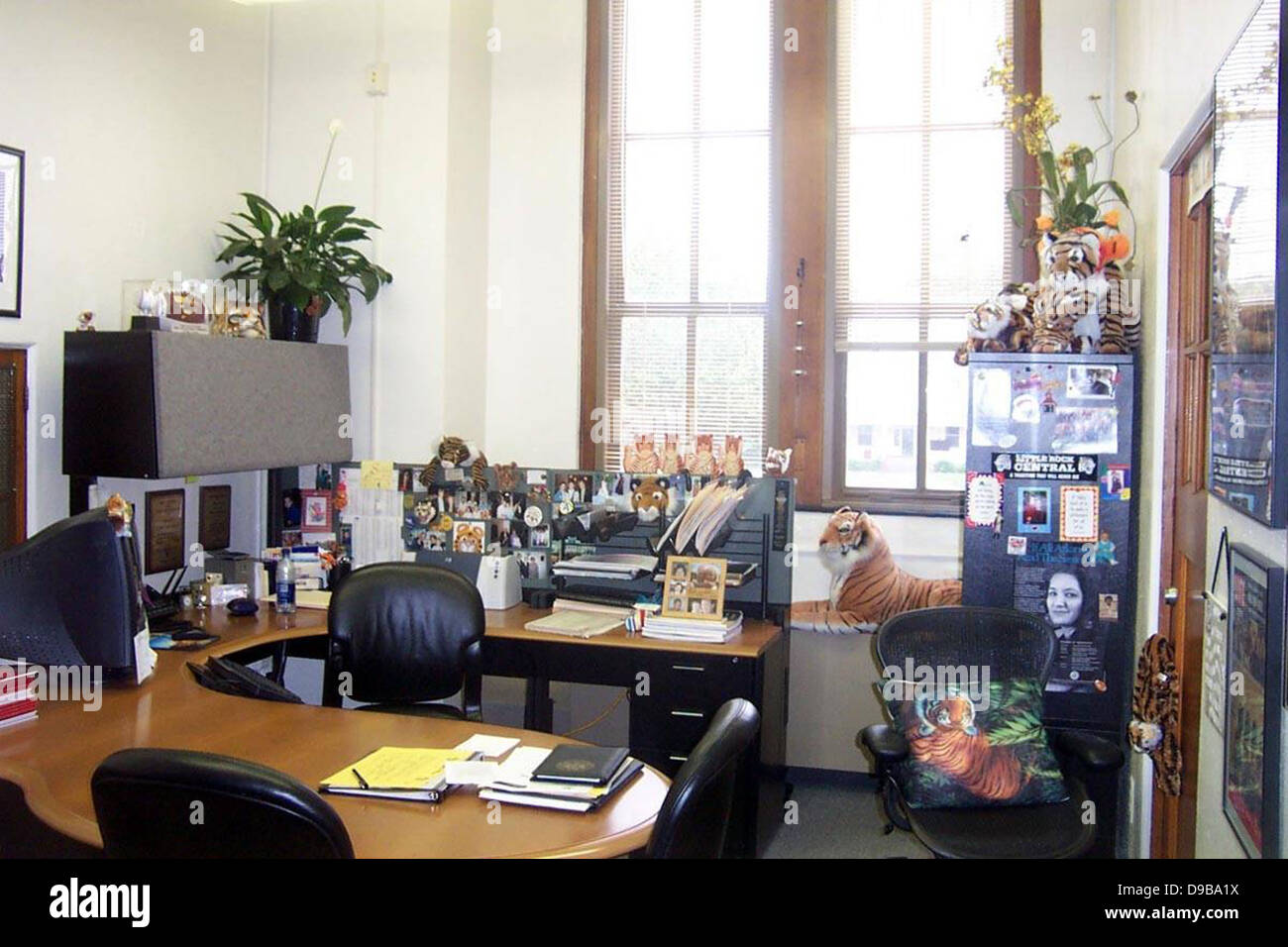 Die Central High School National Historic Site in Little Rock, Arkansas, bewahrt den Ort, an dem 1957 neun afroamerikanische Schüler in eine ganz weiße Schule integriert wurden. Der Ort ist ein nationales Wahrzeichen für die Geschichte der Bürgerrechte. Stockfoto