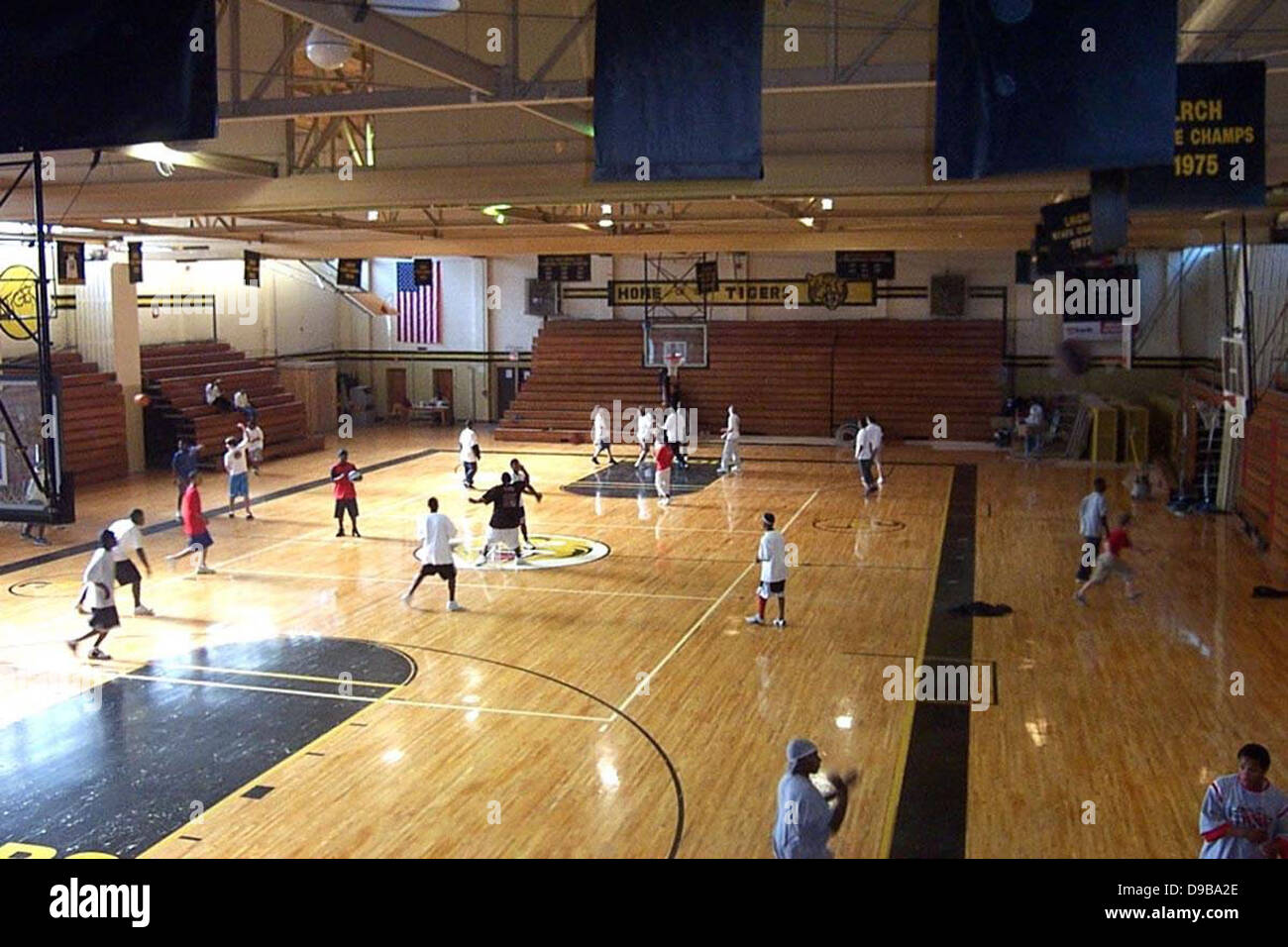 Die Central High School National Historic Site in Little Rock, Arkansas, erinnert an die historischen Ereignisse der Integrationskrise von 1957. Der Ort bewahrt die Erinnerung an die Little Rock Nine und ihre Rolle in der Bürgerrechtsbewegung. Stockfoto