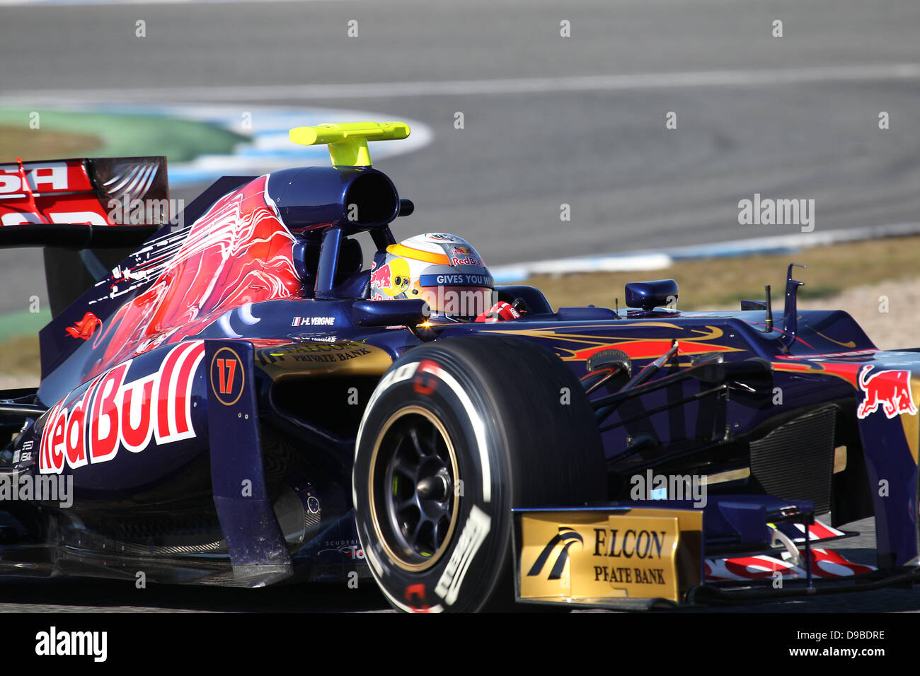 Jean-Eric Vergne, Frankreich, Team Toro Rosso F1 - Formel 1 - Strecke testen Jerez, Spanien - 09.02.12 *** Stockfoto