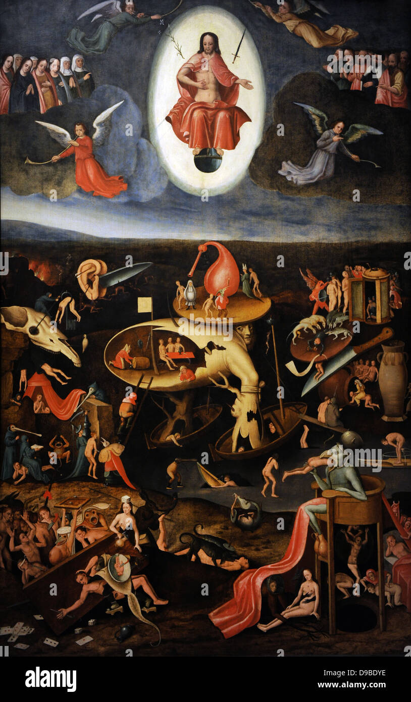 Hieronymus Bosch (1450-1516). Das jüngste Gericht, 1540. Deutsches Historisches Museum. Berlin. Deutschland. Stockfoto