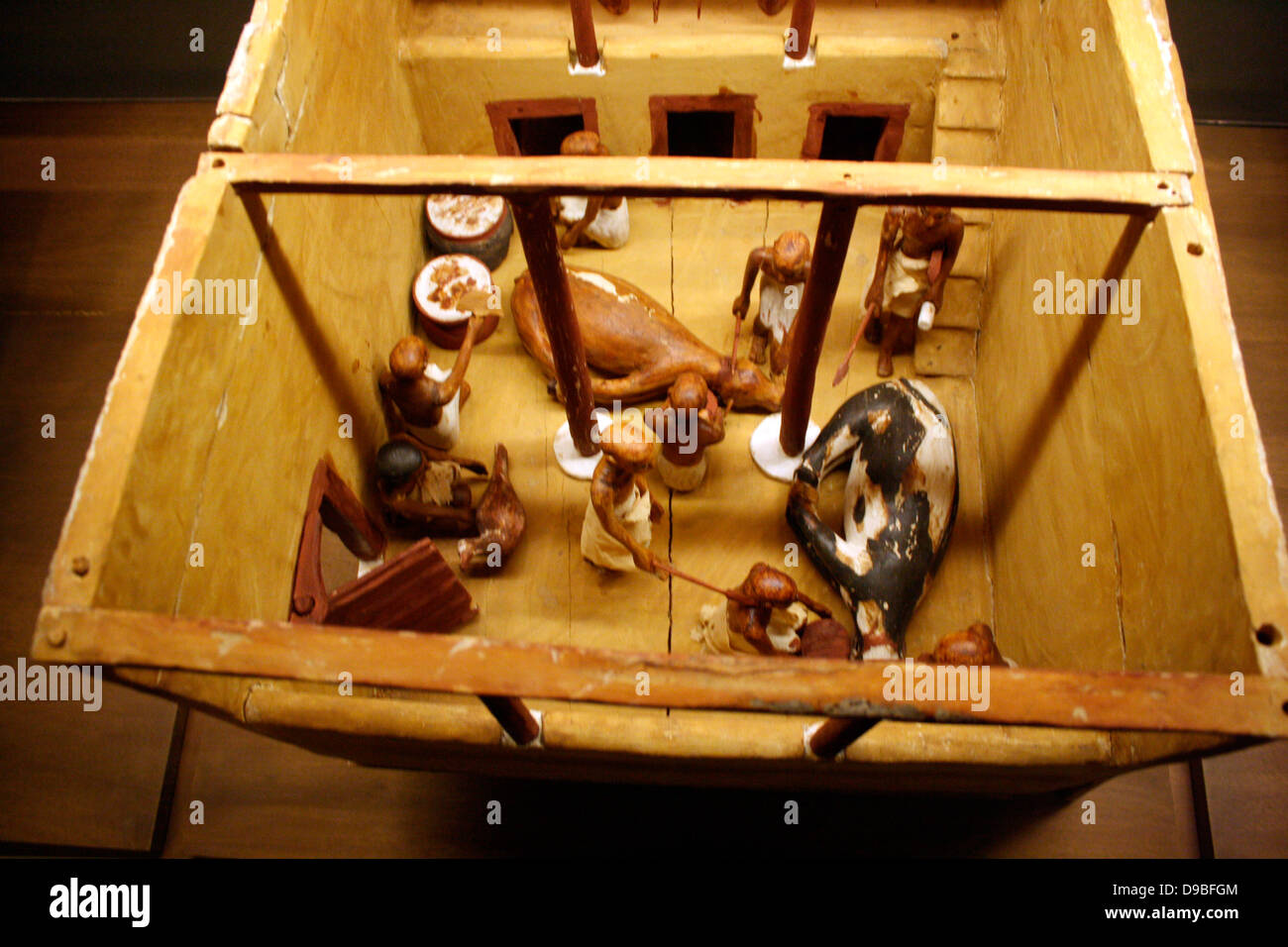 Schlachten Sie Haus, ägyptische Dynastie 11 ca. 2009-1998 v. Chr.. Stockfoto