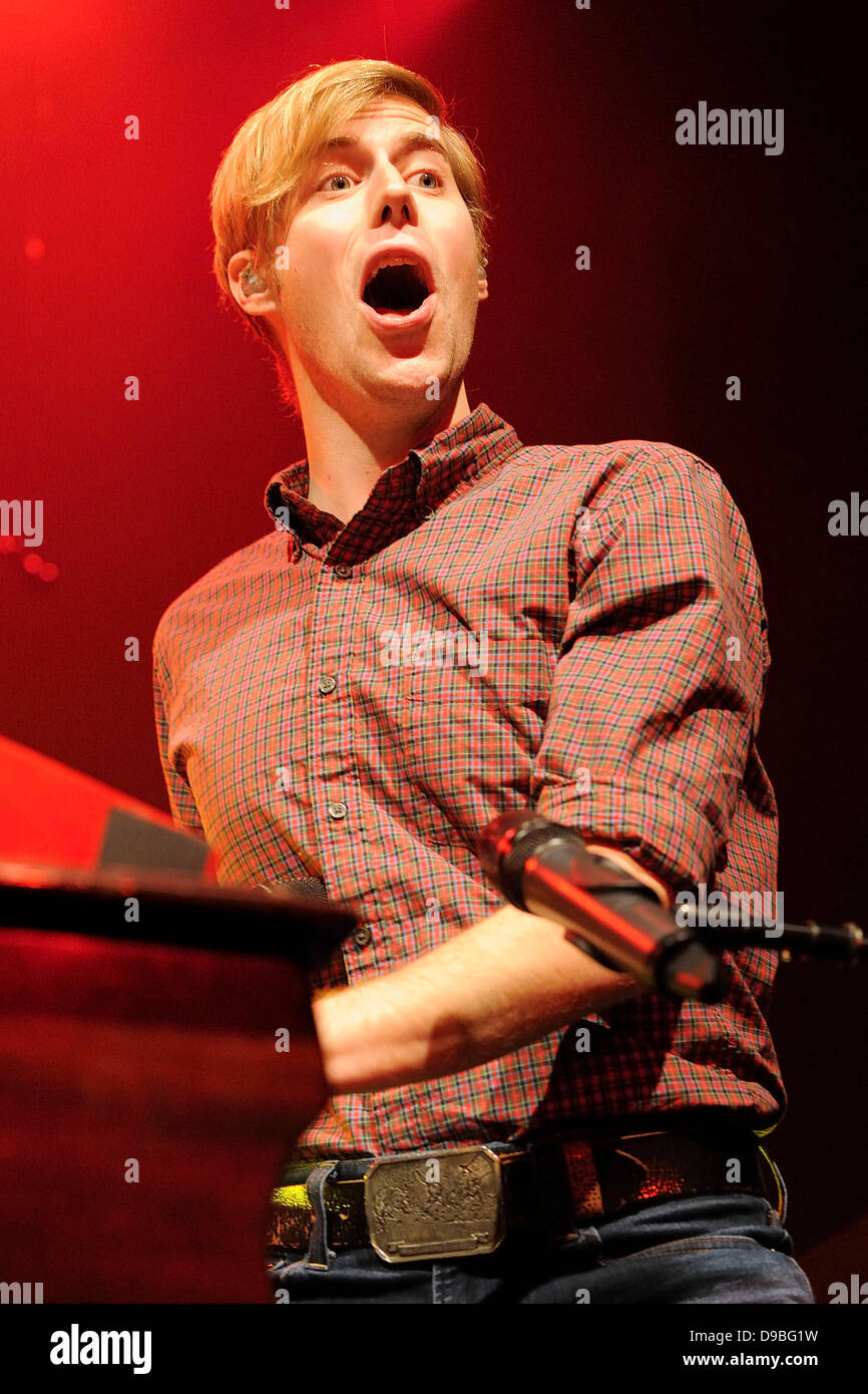 Andrew McMahon von Jacks Mannequin führt live The Sound Academy. Toronto, Kanada - 31.01.12 Stockfoto