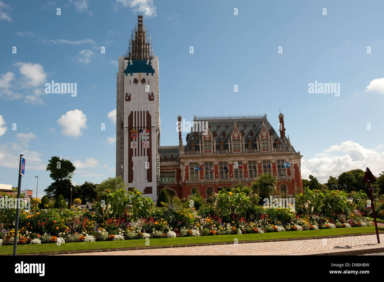 Hotel De Ville Rathaus des alten Calais Frankreich Europa Stockfoto