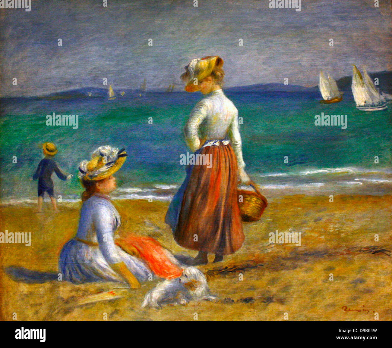 Pierre-Auguste Renior, französische 1841-1919.  Figuren am Strand. Stockfoto