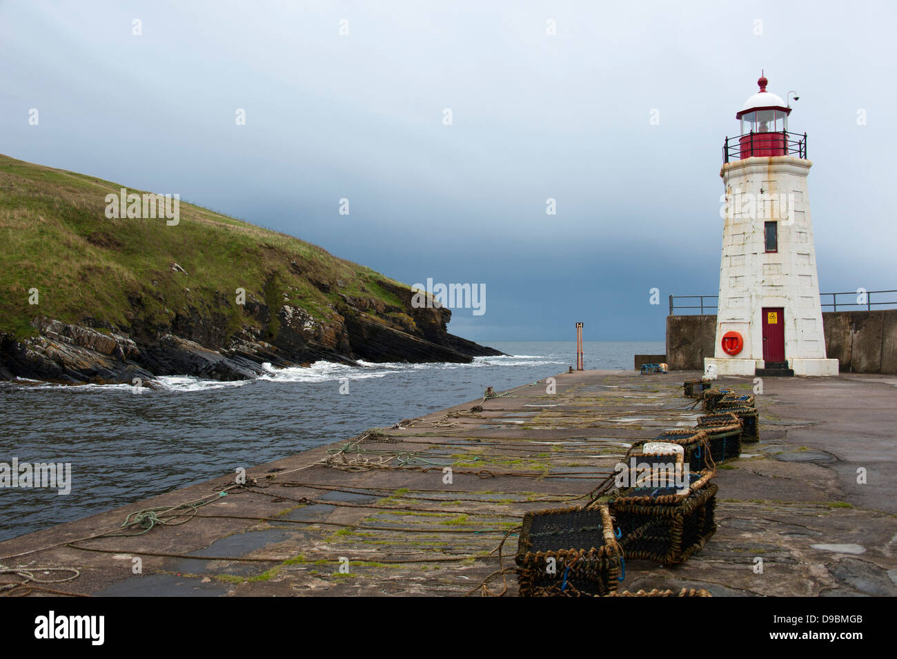 Leuchtturm, Lybster, Highland, Schottland, Großbritannien, Europa, Leuchtturm, Lybster, Highland, Schottland, Grossbritannien, Eur Stockfoto