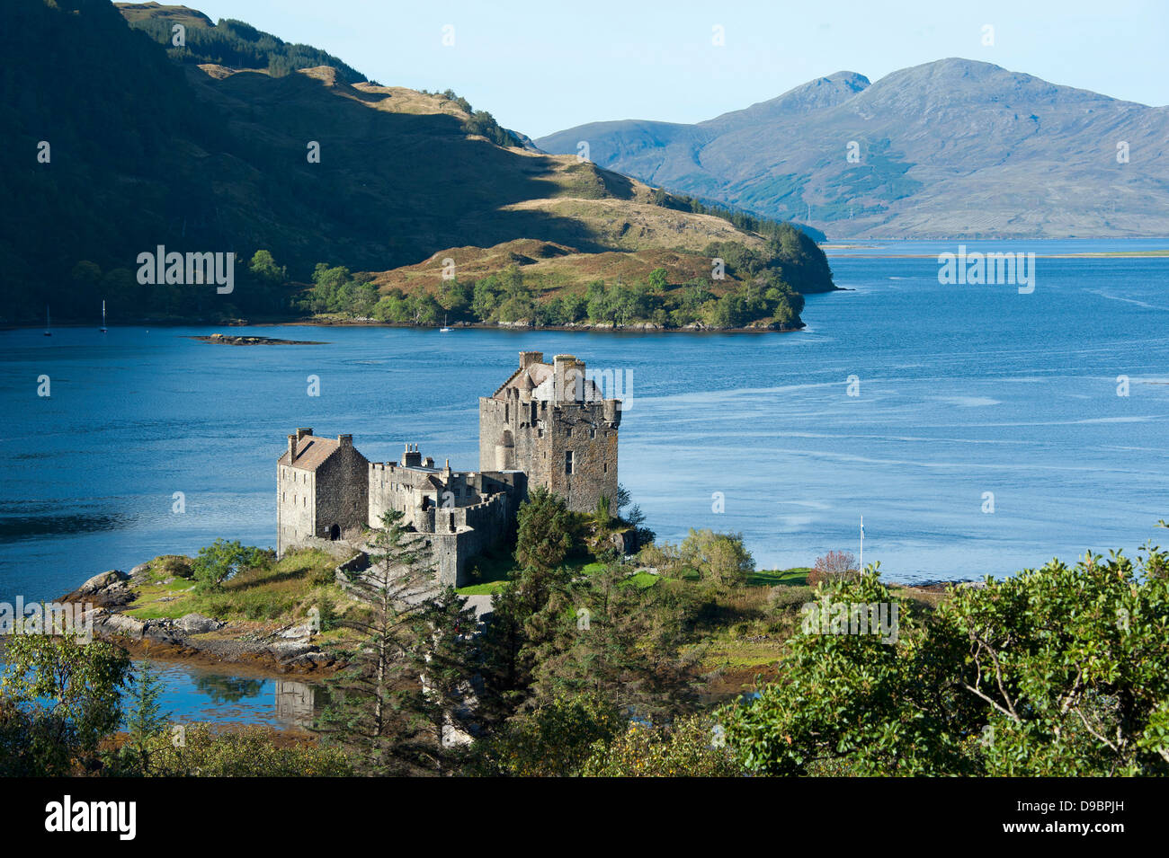 Eilean Donan Castle, Loch Duich, Highland, Schottland, Großbritannien, Europa, Schloss, Eilean Donan Castle, Loch Duich, Highland, Stockfoto