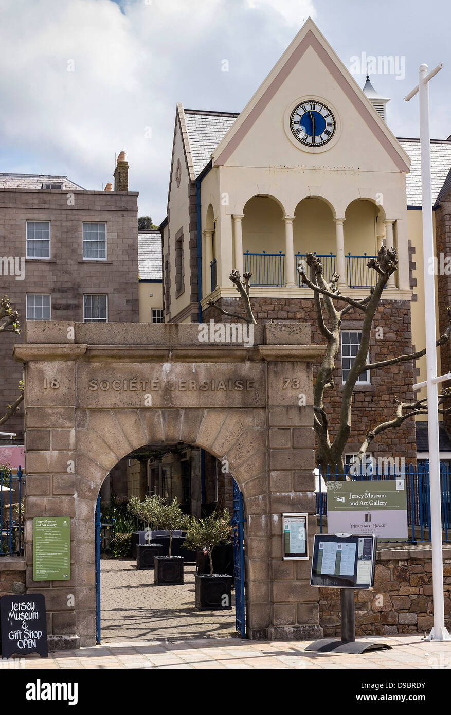 Jersey Museum, Kunstgalerie, Merchant House Brasserie, St. Helier, Channel Islands Stockfoto