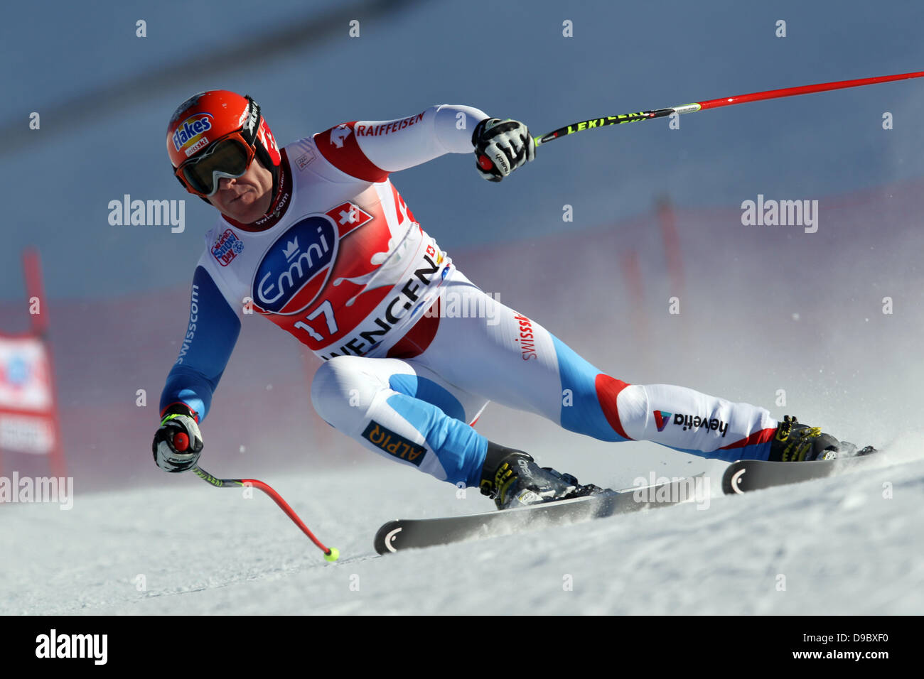 Didier Cuche Audi FIS Alpine Ski World Cup Kitzbühel, Österreich - 25.01.12 Stockfoto