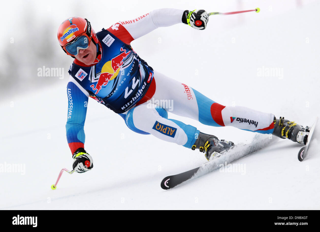 Didier Cuche Audi FIS Alpine Ski World Cup Kitzbühel, Österreich - 25.01.12 Stockfoto