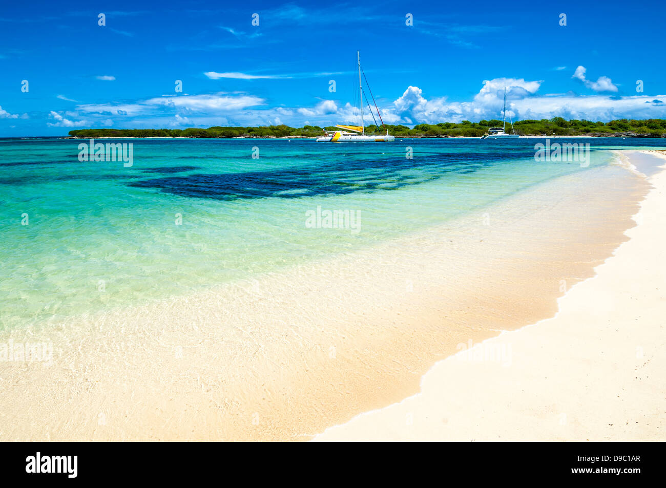 Lagon de Petite Terre, de Guadeloupe. Stockfoto