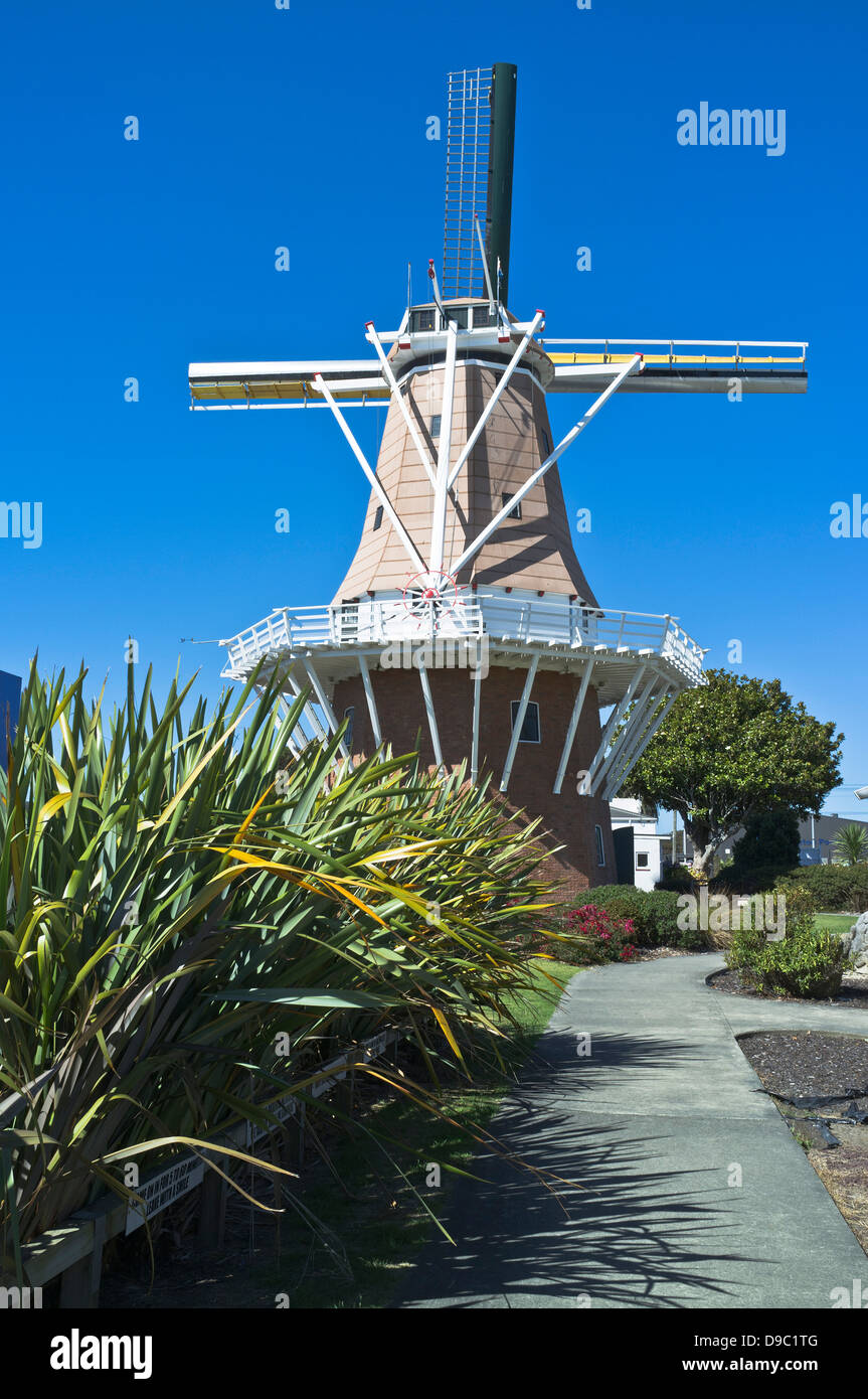 dh FOXTON Neuseeland Foxton Flachs Stripperin Museum Windmühle Stockfoto