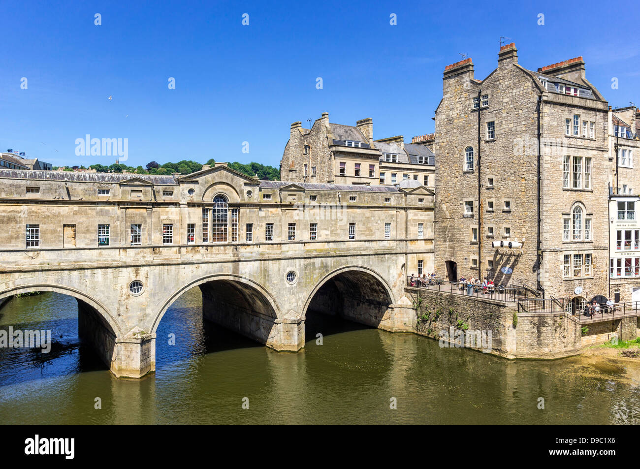 Pulteney Bridge, Bath, Somerset, England, Vereinigtes Königreich Stockfoto