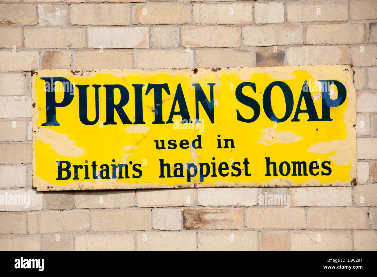 Melden Sie Puritan Seife Großbritanniens glücklichsten Häuser alt Stockfoto