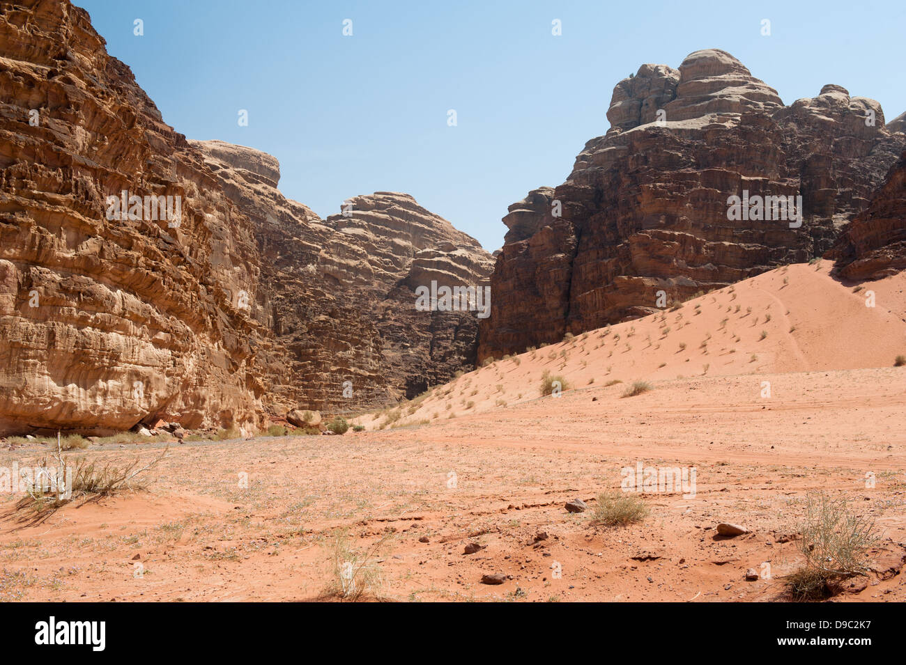 Wadi Rum, Jordanien Stockfoto